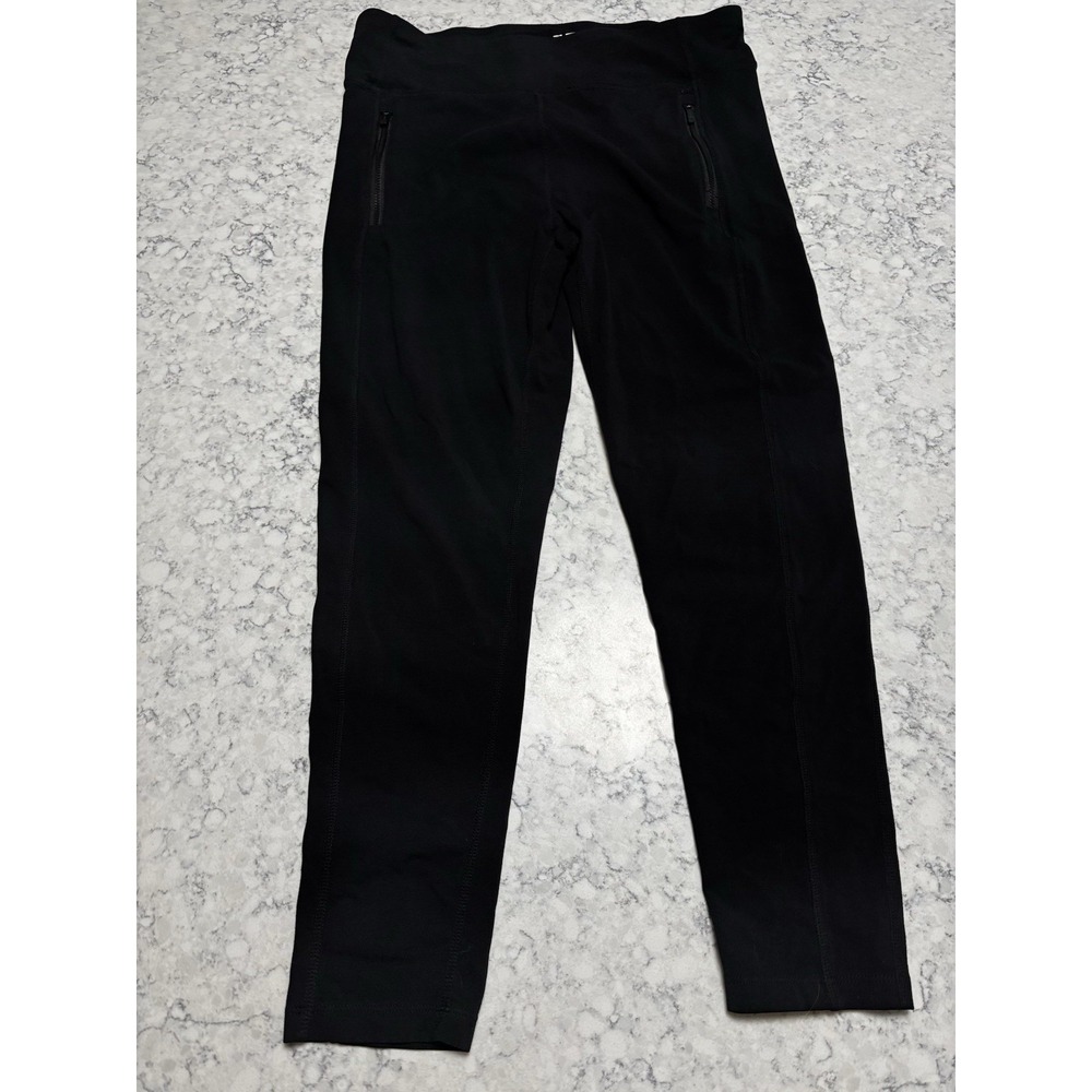 Calvin Klein Performance Black Cropped Leggings Women's Large Zip Pocket Stretch